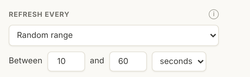 Random range interval with a minimum and maximum